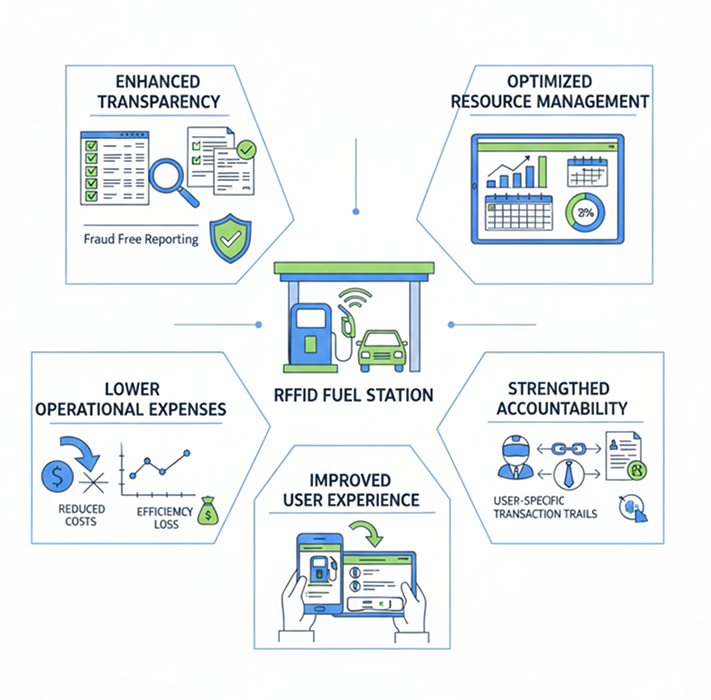 Advantages for replace with benefits of RFID FMS